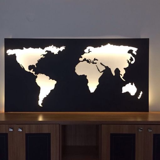  cam ışıklı dünya haritası