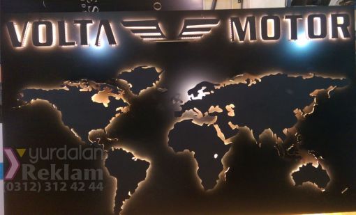   3d illuminated world map wall decor