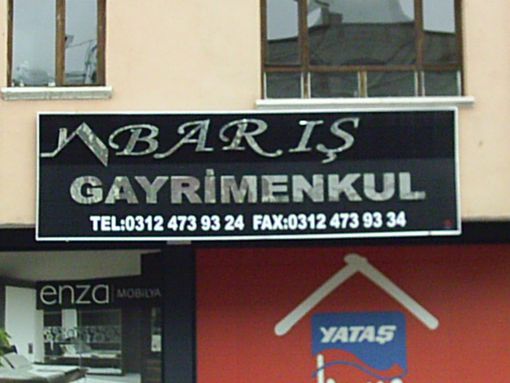  aynalı kabartma harf 