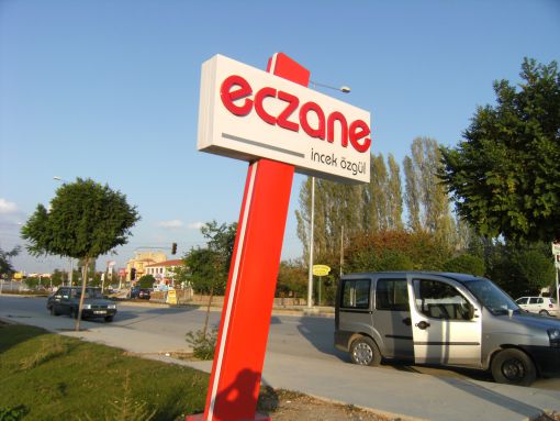  eczane totem tabelası ışıklı 